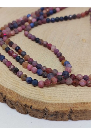 Yasamtohumu Yakut & Safir Taşı Dizi 4 MM 51220 Çok Renkli