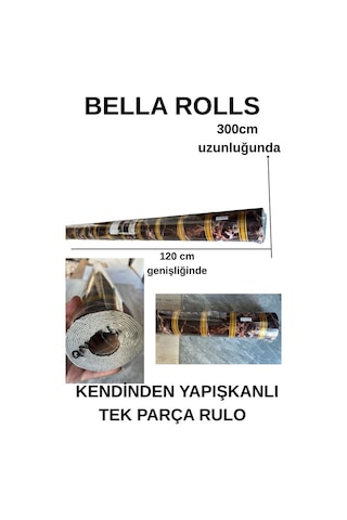 120cmx300cm Tek Parça Yapışkanlı Rulo Gold Çizgili Mermer Desenli Duvar Paneli Kağıdı Beykent Qm0134