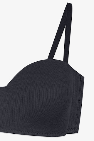 Kadın Dolgusuz Pamuklu Fitilli Straplez Sütyen Siyah