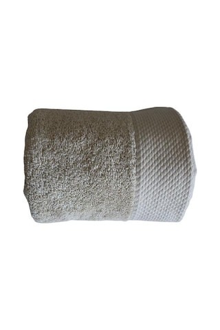 40x60 Pamuklu Jakarlı Bukle Havlu Bordürlü El Yüz Mutfak Havlusu Bej