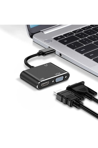 Usb 3.0 To Hdmi Vga 3.5mm 1080p Monitör Dönüştürücü Çevirici
