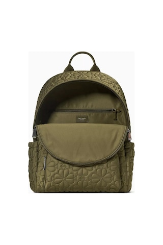 Kate Spade New York Tilly Kapitone Naylon Sırt Çantası Laptop Bölmeli Yeşil 12
