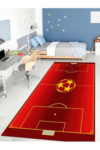 Taraftar Halısı Yıkanabilir Kaymaz Taban Çocuk Odası 0425c 001