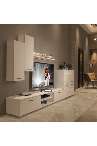 Decoraktiv Eko 6 Slm Dvd Tv Ünitesi Tv Sehpası Beyaz