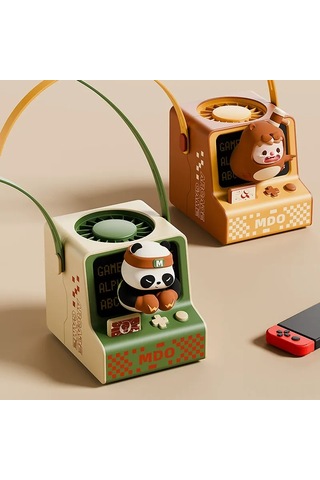 Kangvka Süper Boru Tamiri İçin Taşınabilir Askılı Kordonlu Fan - 500mah Pil, 5.5 6.8 7cm Boyut