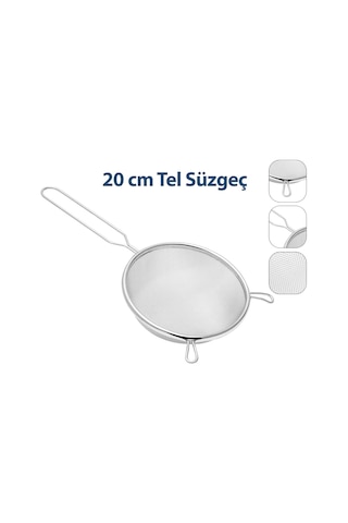 Enfa Enf-1294 Tel Süzgeç Metal Saplı Kulaklı 20cm Diğer