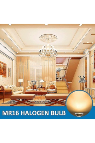 Halojen Ampul Gu5.3 50w 12v, 800lm Sıcak Beyaz 2700k Kısılabilir, Halojen Spot Ampul Mr16, 6'lı Paket