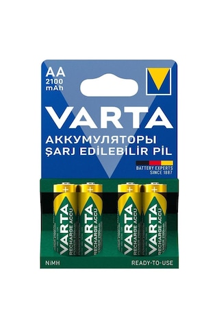 Varta 56706 2100 mAh AA Ni-MH Şarj Edilebilir Kalem Pil 4'lü