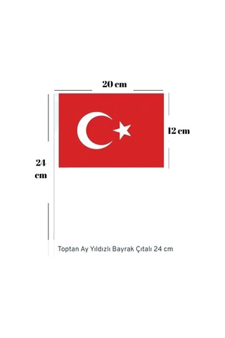 23 Nisan Süsleri 23 Nisan Hediyeleri 10 Adet Çıtalı Bayrak Orta Boy