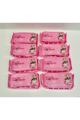64'lü Mini Cep Islak Mendil Seti + 100 Adet Sihirli Tablet Sabun - Hijyen Paketi Pembe