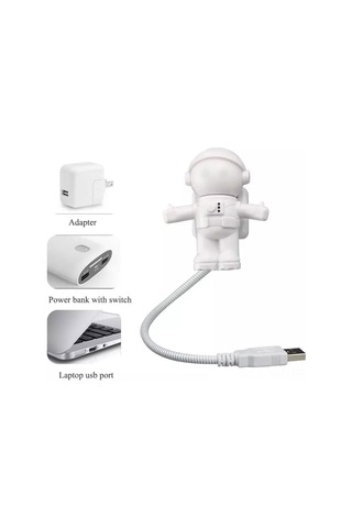 Ximistore9 Beyaz Uzaylı Figürlü Usb Led Gece Lambası - Ev Kullanıma Uygun, Kolay Kullanimlı, Dayanıklı Materyal Beyaz