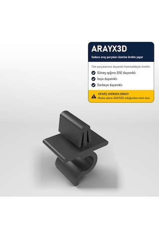 Arayx3d Citroen C2 C3 C4 C5 Berlingo Uyumlu Kaput Çubuğu Tutucu Klipsi Kaput Ayağı Klipsi Siyah