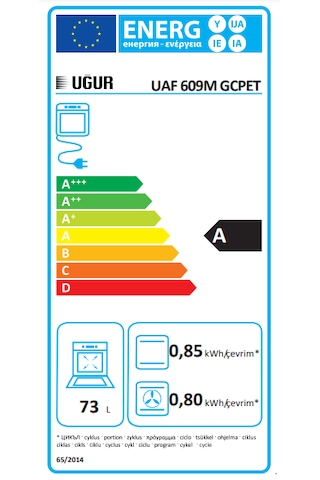 Uğur UAF 609M Gcpet Comfort Ankastre Fırın Gri