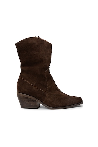 Deery Kadın Hakiki Süet Kahverengi Western Bot - Z1564zkhvc01 Kahverengi