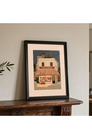 Köşe Kitapçı Baskısı Sonbahar Duvar Sanatı Balkabağı Sergileme Posteri Kitap Severler İçin Rahat Hediye Köyü Dükkan Vitrini Dekorasyonu