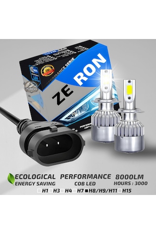 Zeron Performance Series H9 Led Xenon Şimşek Etkili Led Xenon Led Ampul