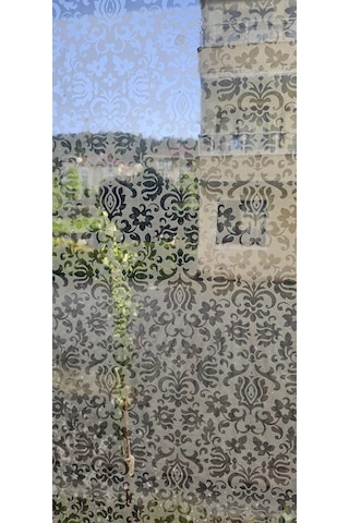 Technojet 45x100 Cm Elegance Klasik Desenli Statik Cam Filmi Kaplama Folyo Ev Ofis Banyo Balkon