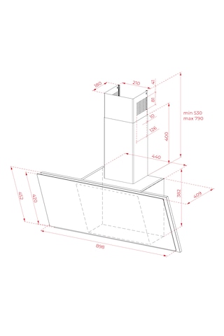 Teka DVF 97670 TBS WH Duvar Tipi Davlumbaz