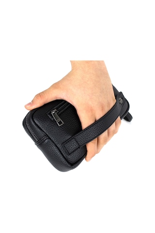 Deri,se Club Erkek Lüks El Ve Bileklik Kemerli Portföy El Çantası Siyah