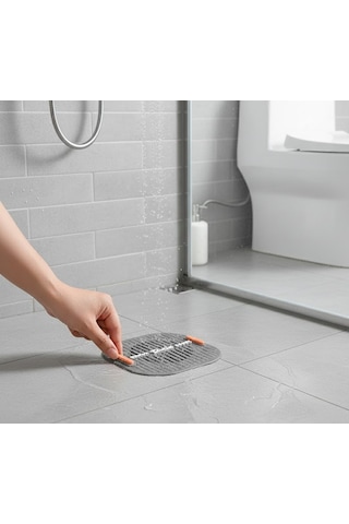 Koku Önleyici Silikon Gider Kapağı Sevimli Ayıcık Tasarımlı Pratik Banyo & Lavabo Aparatı 1 Adet