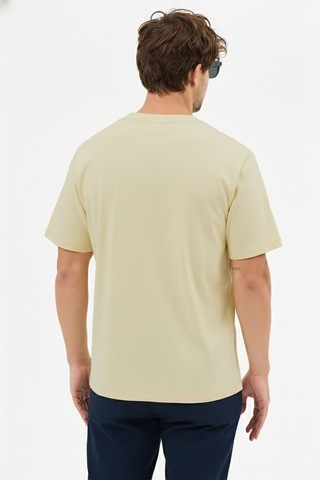 Goffra Erkek Premium Kalite Yoğun Dokulu Pamuklu T-shirt Açık Sarı M101-r0220-03 Açık Sarı
