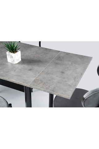 Smart Yandan Açılır Mutfak Masası 60x90cm Siyah Mermer