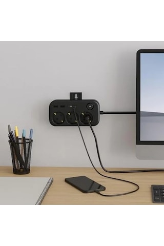 3'lü Priz + 4 Usb 2 Type-c + 2 Usb-a Çoklayıcı 0