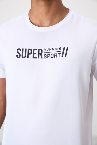 Tommy Life Beyaz Polyester Nefes Alan Dokulu İnce Esnek Standart Fit Erkek Performans T-shirt - 88385 Beyaz