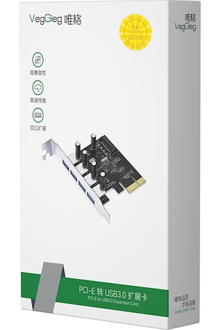 Veggieg Pcı-e Express 4 Portlu Usb 3.0 Hub Çoklayıcı Kart