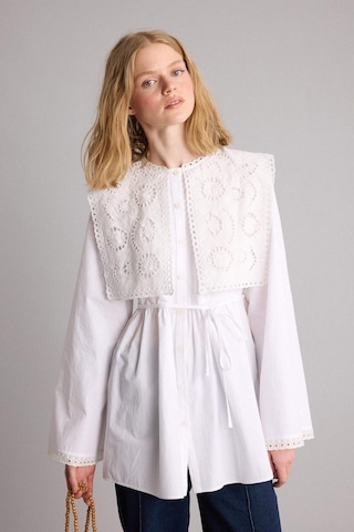 Defacto Manuka X Defacto Relax Fıt Poplin Uzun Kollu Tunik H5543ax26smwt32 Beyaz-wt32