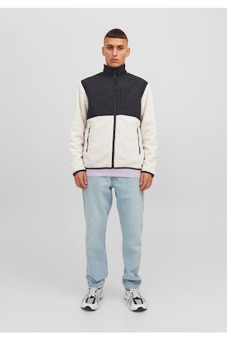 Jack & Jones Yüksek Yakalı Polar Ceket - Marvin 12235864 Moonbeam Koyu Siyah