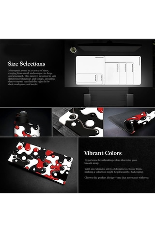 Sones Soyut Akışkan Renk Karıştırma Mouse Pad Kaymaz Kauçuk Masa Matı Ofis Ve Oyun İçin 400x900x3mm No.1