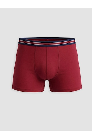 LC Waikiki Lc Waıkıkı Bordo Standart Kalıp Pamuklu Esnek Erkek Boxer 7'li