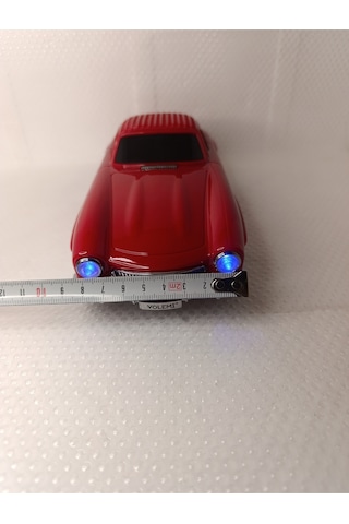 Klasik Araba Bluetooth Hoparlör Fm Radyo Usb Tf Aux Destekli Speaker - Kırmızı- Tek Ebat