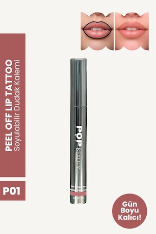 Pop Beauty Soyulabilir Dudak Kalemi-peel-off Lip Tattoo, P01 Pembe 8684415590299 Pembe