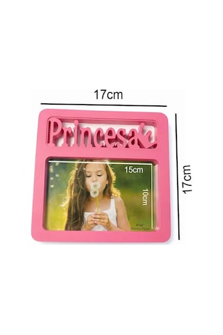 Çocuklara Özel Prens & Prenses Fotoğraf Çerçevesi Pembe Prenses & Mavi Prens Tasarımlı 10x15 Cm Çocuk Çerçevesi Pembe