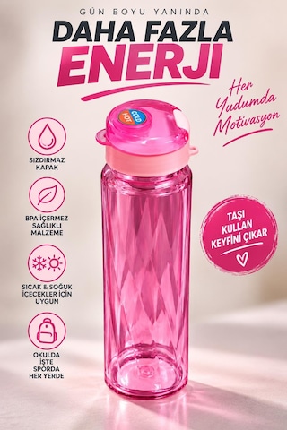 Su Matarası 750 Ml Suluk Su Şişesi Okul Spor Tüm Renkler