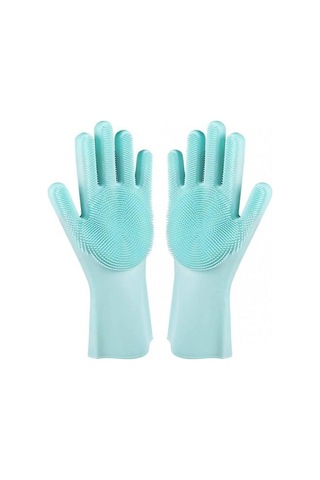 Pet Bakım Eldiven, Köpekler İçin Nazik Banyo Şampuanı Masaj Eldivenleri Kediler Yeşil