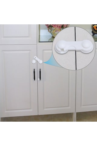 Bebek Çocuk Güvenlik Dolap ve Çekmece Kilidi 10 Adet Çok Renkli