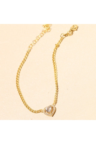 Kalp Bileklik 717015 Gold