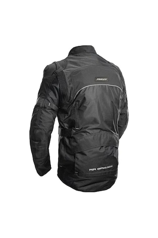 Motoanl Motosiklet Montu Uzun Model 4 Mevsim Full Korumalı Maxdura Kumaş Aırbag Toruıng Mont Siyah