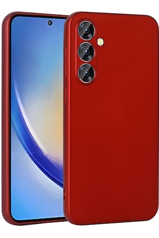 Zore Galaxy Uyumlu A35 Kılıf Premier Silikon Kapak - Kırmızı Kirmizi