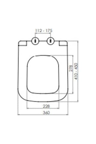 Kare Model Uyumlu Thermoplast Klozet Kapağı Eca,serel,vitra,kale Uyumlu