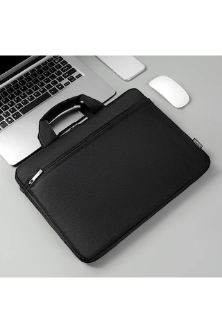 Klasik Dizüstü Bilgisayar Çantası, İnce Evrak Çantası, Omuz Çantası, Su Geçirmez, Köpük Dolgulu, Çarpışma Önleyici Koruma, 15,6 İnç Diğer