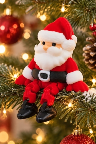 Hareketli Noel Baba Figürlü Dekoratif Süs 0