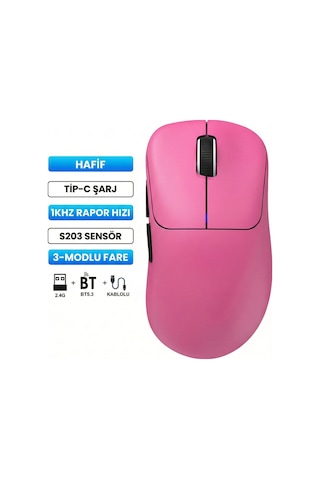 T700 Makrolu Kablosuz Oyuncu Mouse- 3 Modlu Kullanım-500 Mah Batarya Diğer