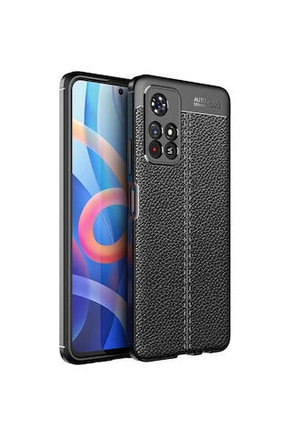 Xiaomi Redmi Note 11T 5G Kılıf Zore Niss Deri Desenli Silikon Kapak