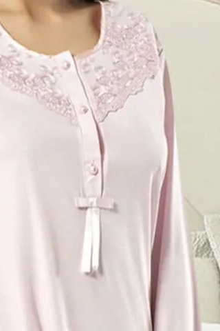 Xses 2020 Kadın Uzun Kollu Pijama Takım-pudra Pudra