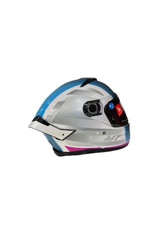 Mt Thunder 4 SV Tears C8 Motosiklet Kaskı Parlak İnci Beyaz Pembe