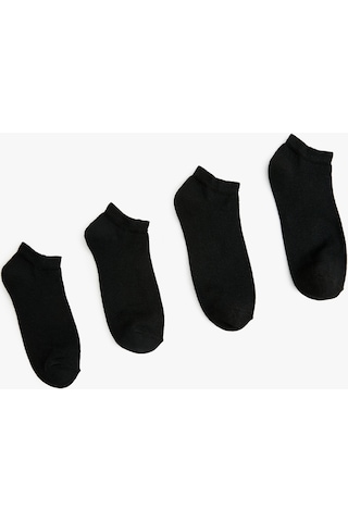 Koton Basic 4'lü Patik Çorap Seti Siyah 4sam80012aa 4SAM80012AA999 Siyah